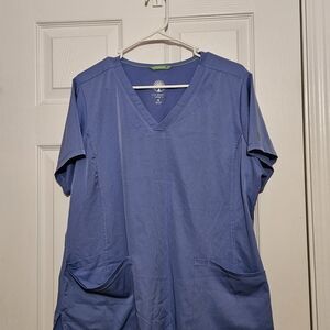 Healing Hands HH Works womens Monica Blue Scrub Top XL
